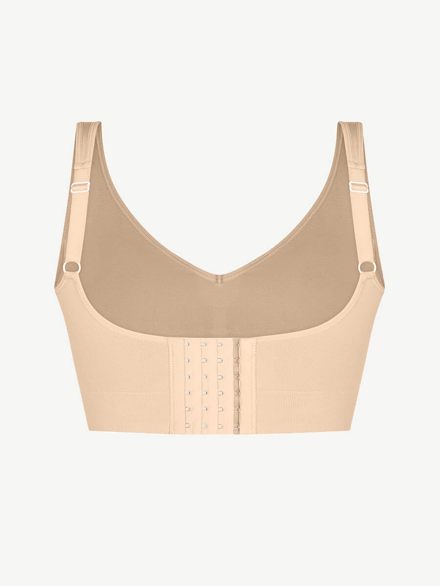 Seamless Breast Support Back Fat Reduction Inner Bra With Removable cups