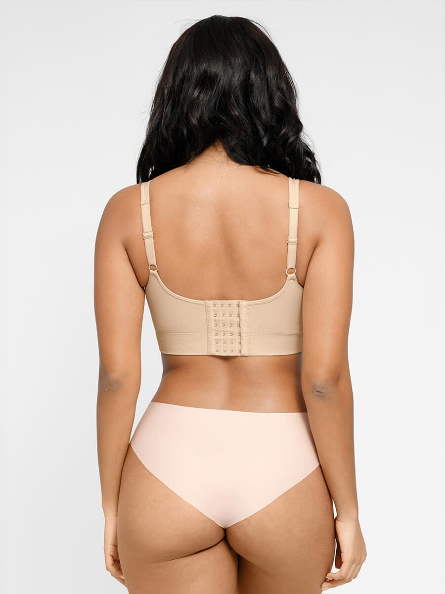 Seamless Breast Support Back Fat Reduction Inner Bra With Removable cups