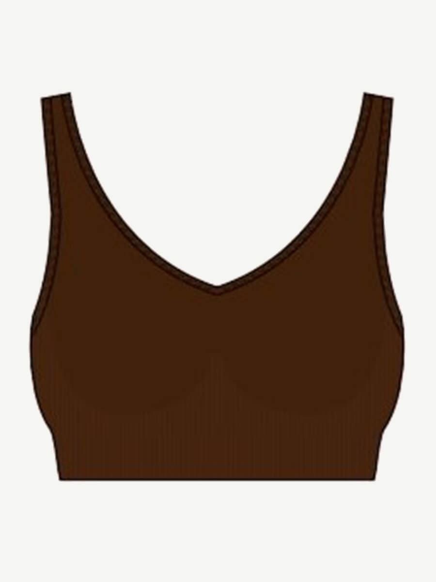 Seamless Breast Support Back Fat Reduction Inner Bra With Removable cups
