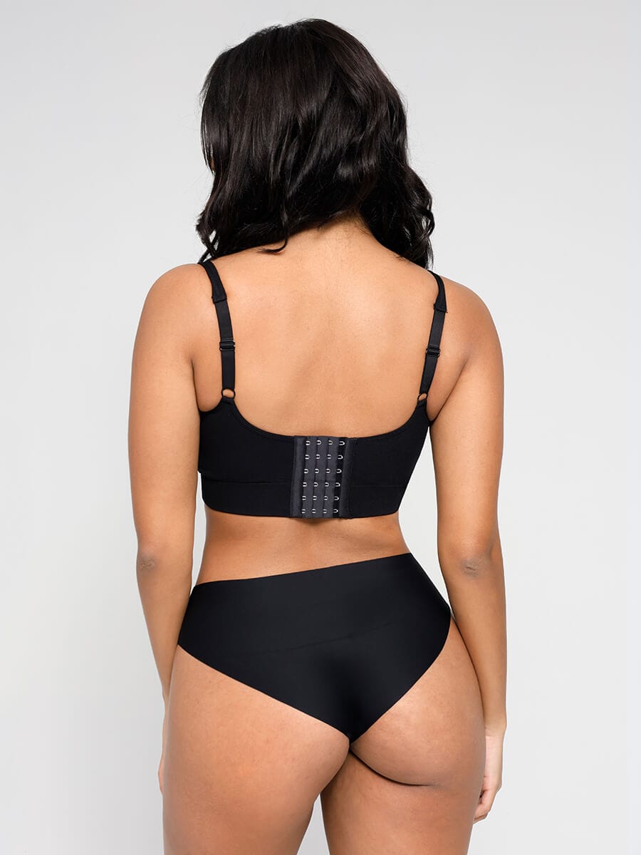 Seamless Breast Support Back Fat Reduction Inner Bra With Removable cups