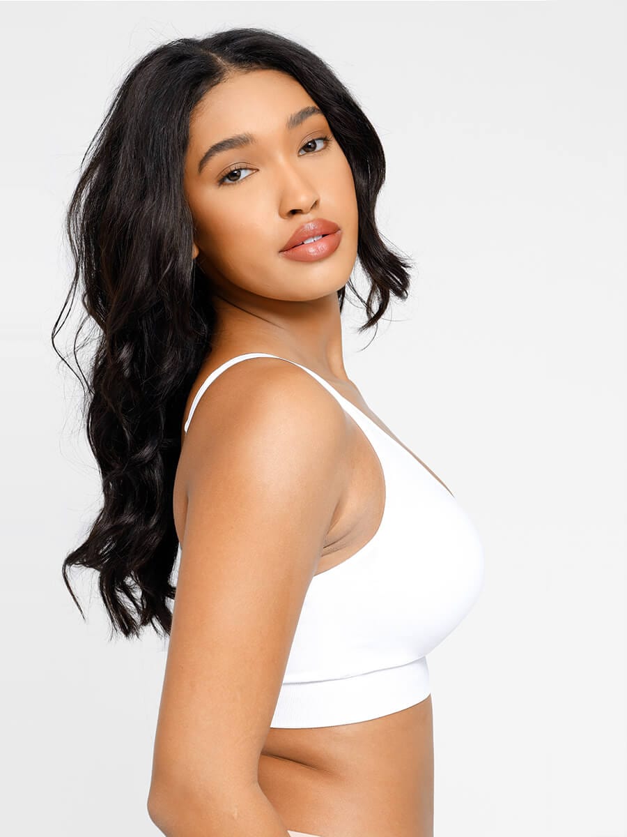 Seamless Breast Support Back Fat Reduction Inner Bra With Removable cups