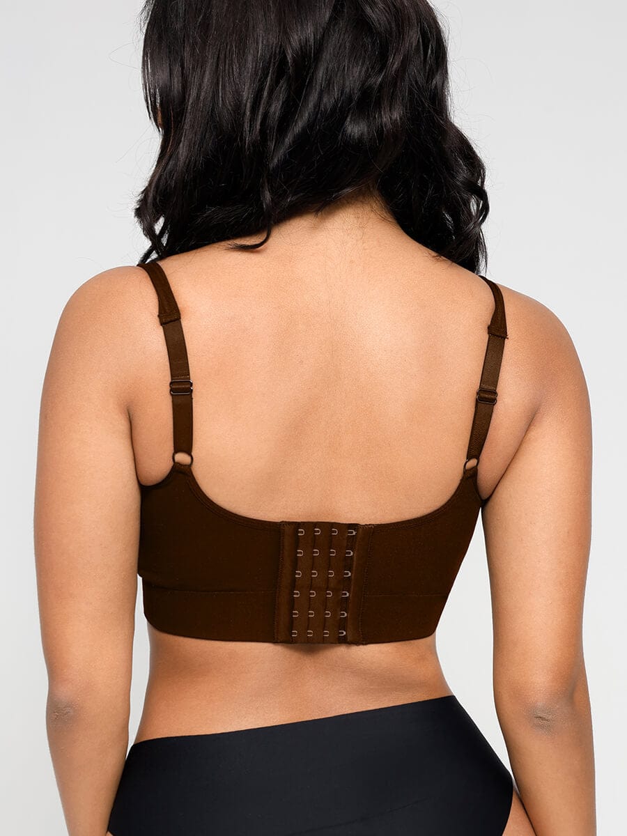 Seamless Breast Support Back Fat Reduction Inner Bra With Removable cups