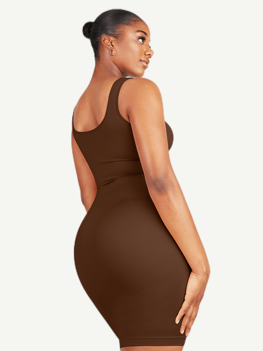Square-Neck Snatched Seamless Shaper Dress