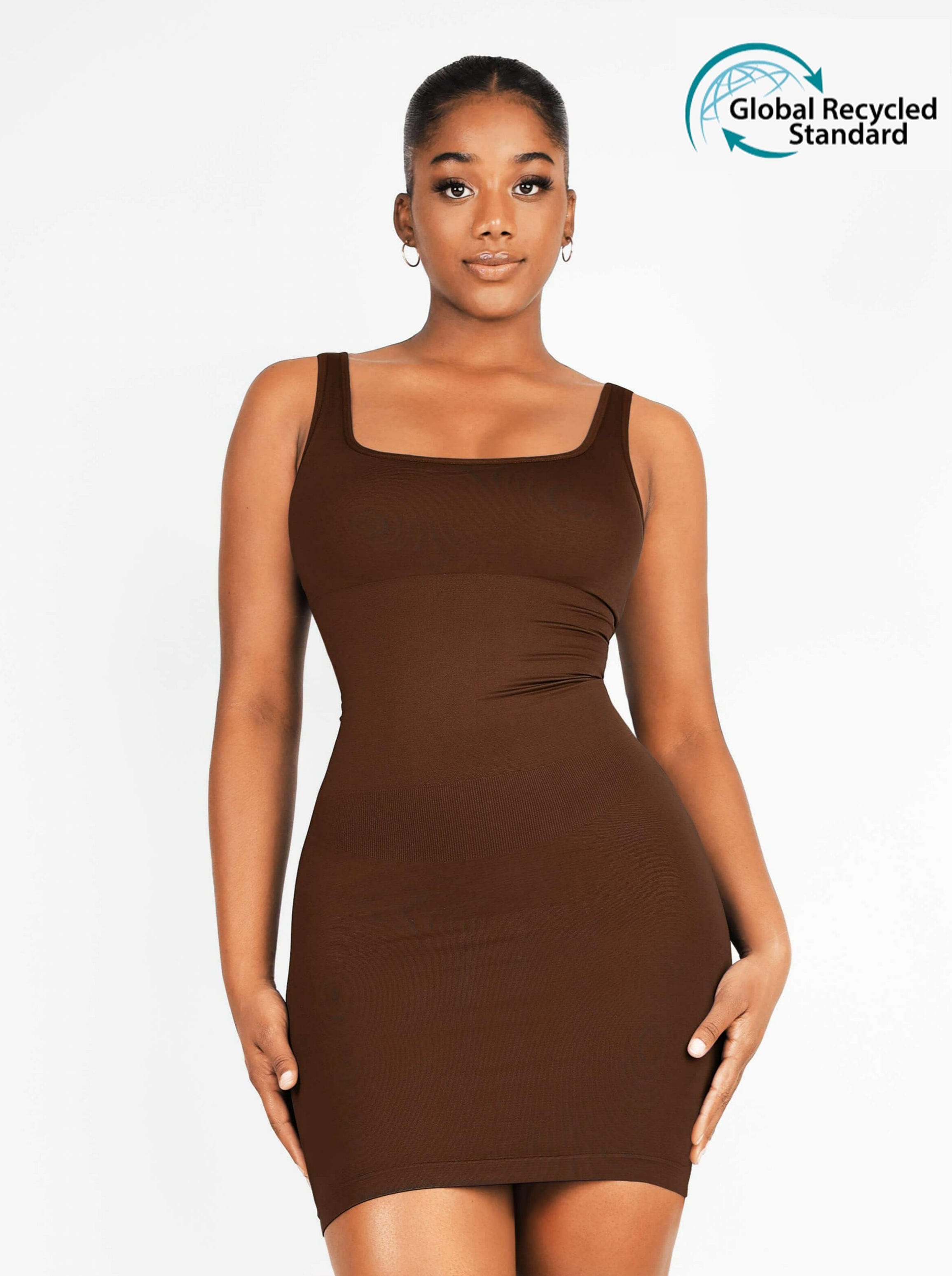 Square-Neck Snatched Seamless Shaper Dress